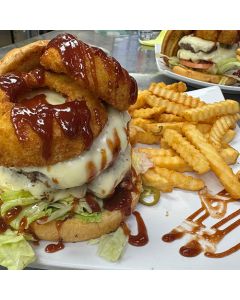 Dudes Burger with Fries