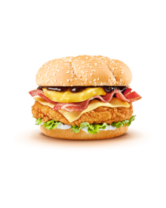 Hawaiian Burger with fries
